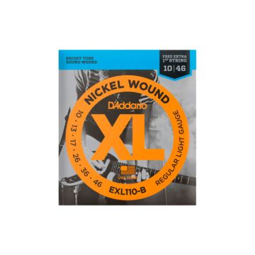 Cordas Para Guitarra D Addario Xl Nickel Wound Exl110-b .010-.046 Com Corda Extra Pl010 1