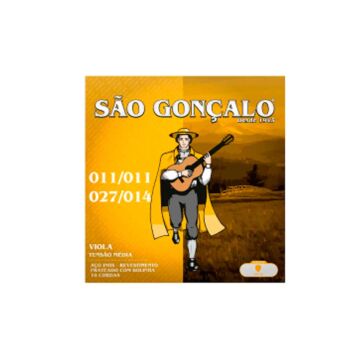 Encordoamento P/viola Caipira 011 - .027 / .011 - .014 Tensão Média São Gonçalo 1