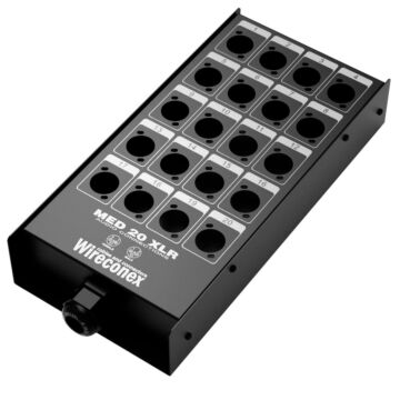 Painel 20 Vias Com Furações Xlr Sem Conectores E 1 Prensa Cabo De Nylon Wireconex Med2 20 1s 1