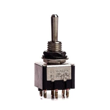 Chave Seletora Mini 2 Posições Toogle Preta Spirit M203-BK 1