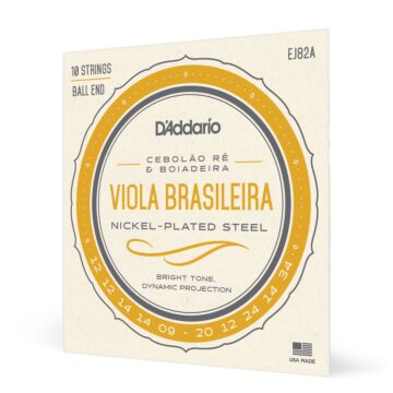Encordoamento Viola Brasileira D Addario Nickel-Plated EJ82A 1