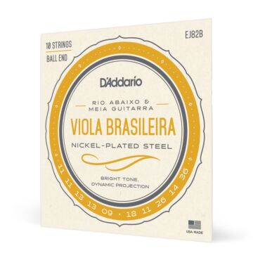 Encordoamento Viola Brasileira D Addario Nickel-Plated EJ82B 1