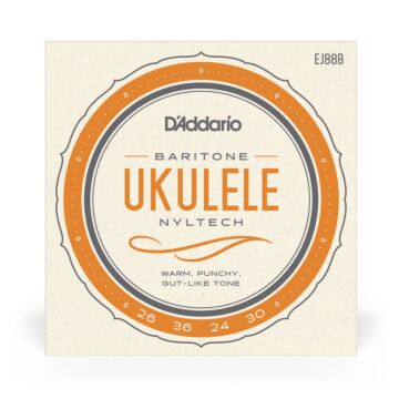Encordoamento Para Ukulele Barítono D Addario Nyltech EJ88B 1