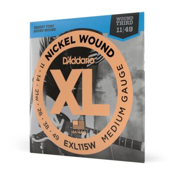 Encordoamento Guitarra 11-49 D Addario XL Nickel EXL115W 1