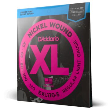 Encordoamento Baixo 5C 45-130 D Addario XL Nickel EXL170-5 1