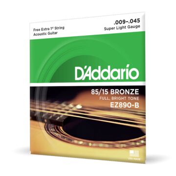 Encordoamento Violão Aço 09-45 Corda Extra D Addario EZ890-B 1