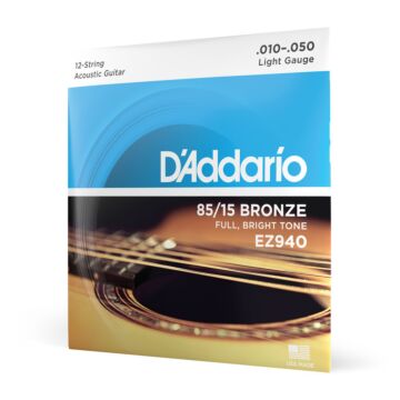 Encordoamento Violão Aço 12C 10-50 D Addario 85/15 Bronze 1
