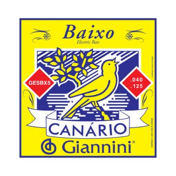 Encordoamento Baixo 5 Cordas 040-125 Giannini Canário GESBX5 1