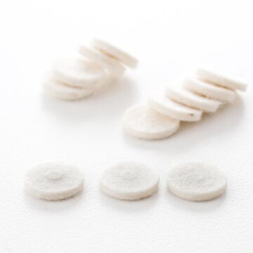 Feltro Roldanas Instrumentos Branco (12 Peças) Spirit FW-WH 1