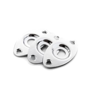 Suporte Para Jack Conexão Cromado (3 Unidades) Spirit CJC-CR 1