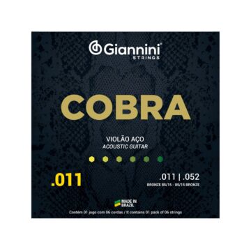 Encordoamento Giannini P/violão Bronze 85/15 0.011" Geeflk 1