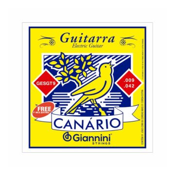 Encordoamento Giannini P/guitarra Canário Aço 0.009" Gesgt9 1