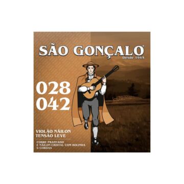 Encordoamento P/violão Nylon Cristal Com Bolinha 0.028 - 0.042 Tensão Leve São Gonçalo 1