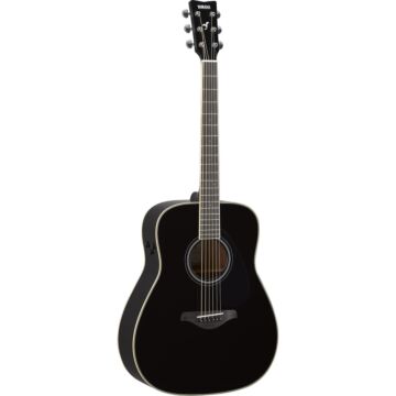 Violão Acústico Transacoustic Cordas Em Aço Fg Ta Bl Preto Yamaha 1