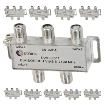 Divisor De Antena 1x4 5-2400mhz Satelite Storm 10 Unidades 1