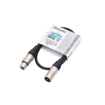 Cabo Para Microfone Emborrachado Xlr Xlr 1 Metro Mpbe-1 Wireconex 1