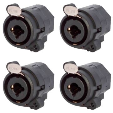 Conector Combo Xlr Fêmea Painel 3p Wc 330 Wireconex 04 Unidades 1