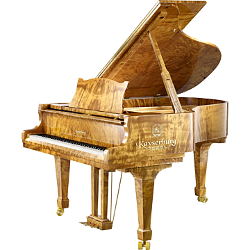 Eis um instrumento que reúne o prestígio da série Étoile da Kayserburg com a exuberância da madeira phoebe dourada: apresentamos o piano de cauda Golden Silk Phoebe.-East Indian Rosewood Kayserburg Piano de Cauda | Teclacenter ID-88822