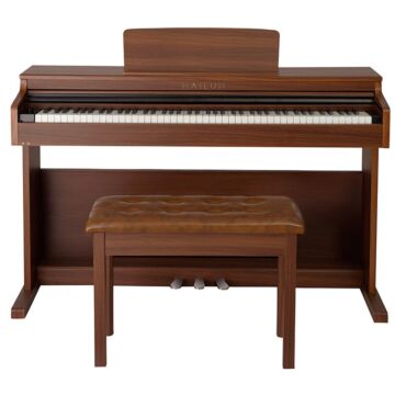 Piano Digital Bulara Hailun H201 com Banco - 88 Teclas Peso Escalonado  Walnut