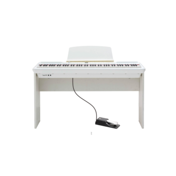 P200 Pearl River Piano Digital Teclas Fatar-Instrumento + suporte W-Branco