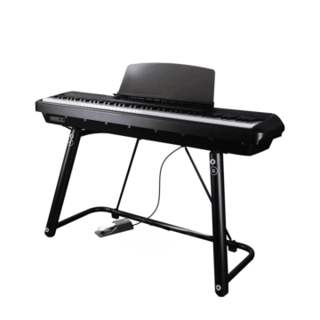 P200 Pearl River Piano Digital Teclas Fatar-Instrumento + suporte U-Preto