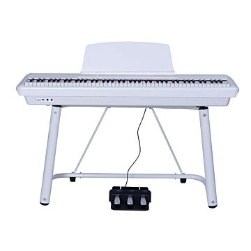 P60 Pearl River Piano Digital Branco com estante U e pedal Triplo Bivolt