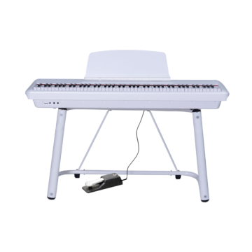 P60 Pearl River Piano Digital Branco com Estante U | Teclacenter