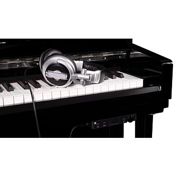 UP118T Pearl River Piano Acústico Vertical com Sistema Intelligent e Silent Ebony Satin com Banqueta| Teclacenter
