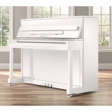EU110S Pearl River Piano Acústico Vertical White com Banqueta | Teclacenter