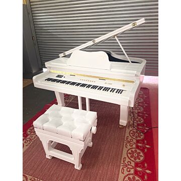 Piano Digital Harmonia HS 1000 Semi Cauda - 88 Teclas Ponderadas-Branco Laca-HS1000 1,25m