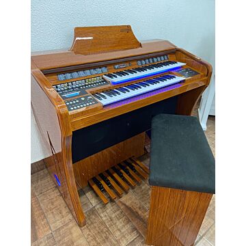 Órgão Eletrônico Harmonia HS 200 Super - Imbuia Verniz - 2 Teclados, Bluetooth, MP3