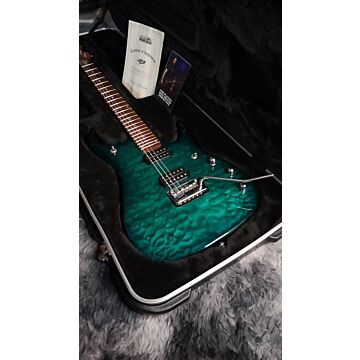 Guitarra Ernie Ball Music Man JP15 BFR Green Tiger Eye + Piezo - Usada