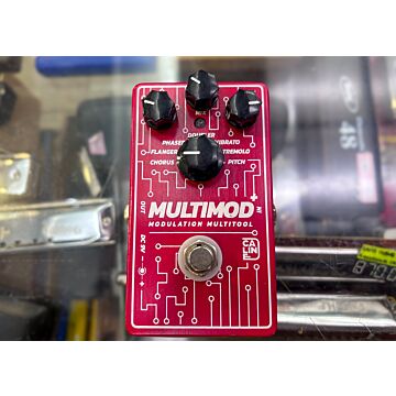 Pedal Caline MultiMod Vermelho Usado - 4 Efeitos em 1