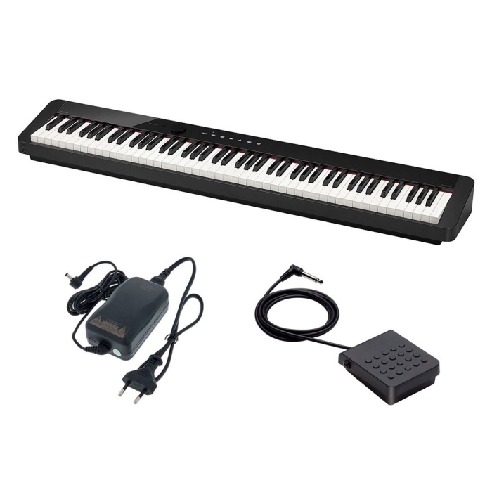 Piano Digital Casio Privia PX-S1000 - 88 teclas Smart Scaled Hammer Action com resposta ao toque e cinco níveis de sensibilidade, sistema de som AiR com polifonia máxima de 192 vozes, 18 timbres e 60 ritmos integrados, gravador de performance, função de l